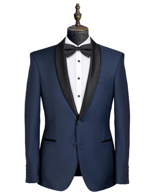 Premium level slim-fit blue suit made from pure wool.