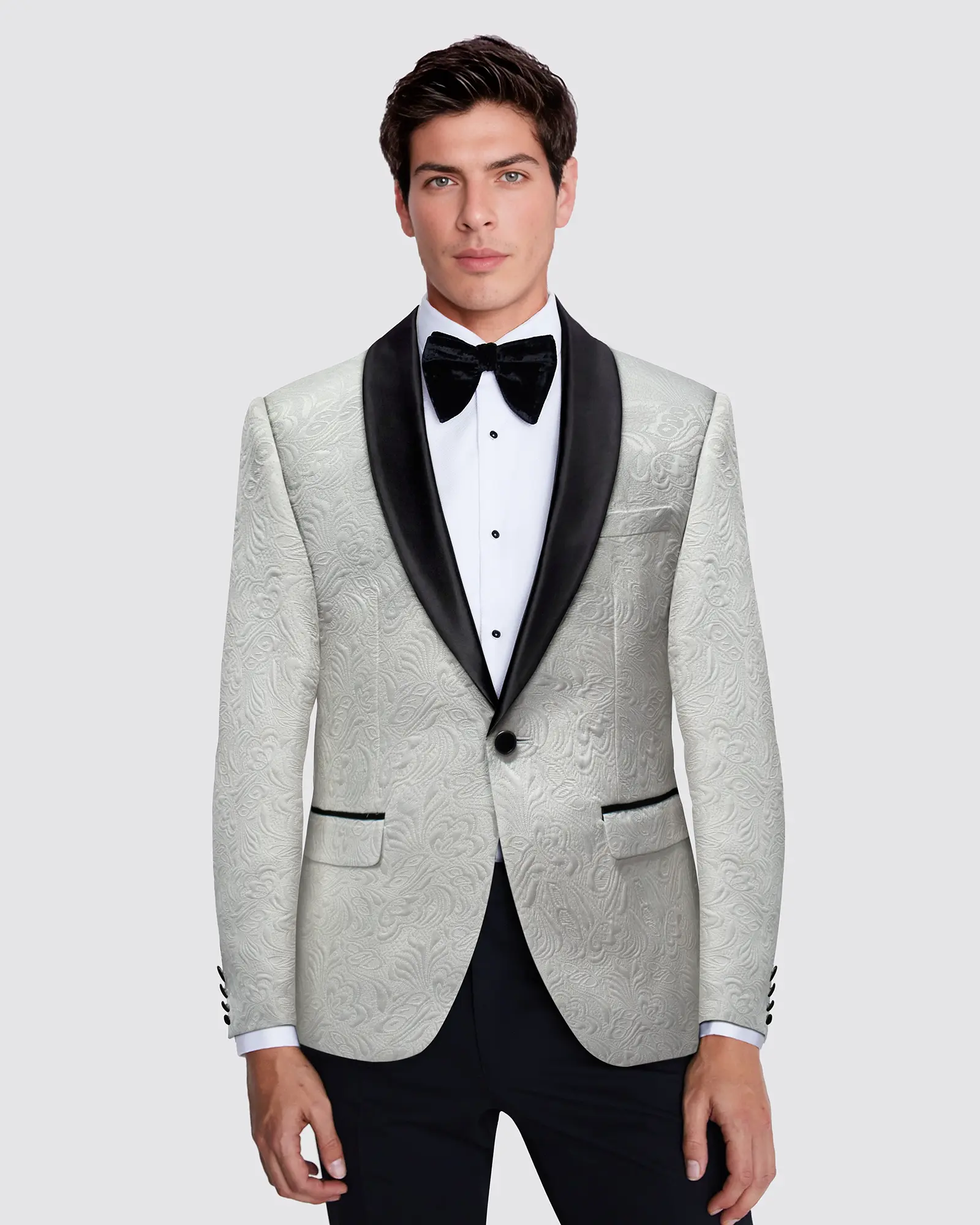 BV Ivory Paisley Shawl Lapel Tuxedo - Image 2