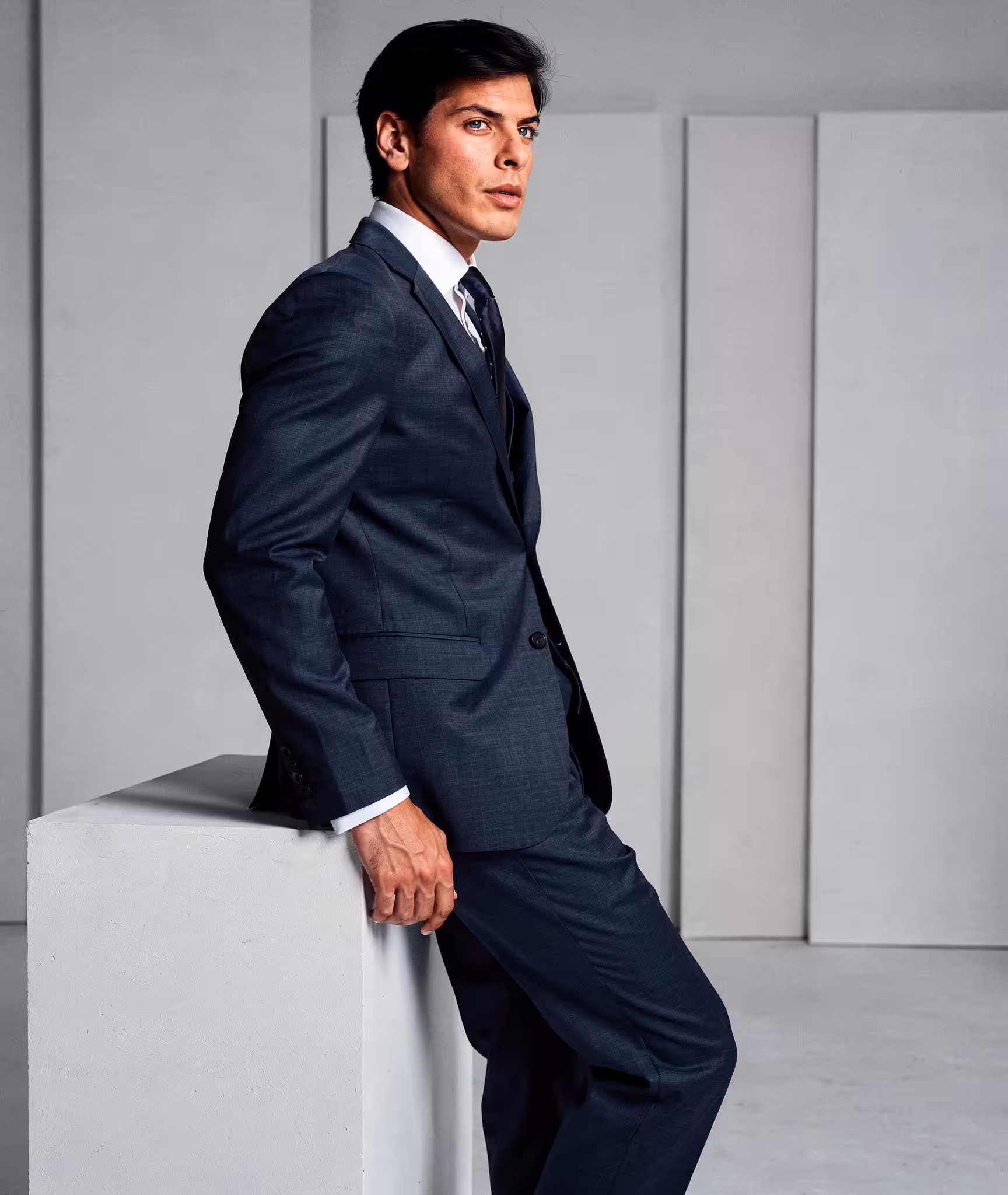 New England Jet Mid Blue Lounge Suit_Side_Pose