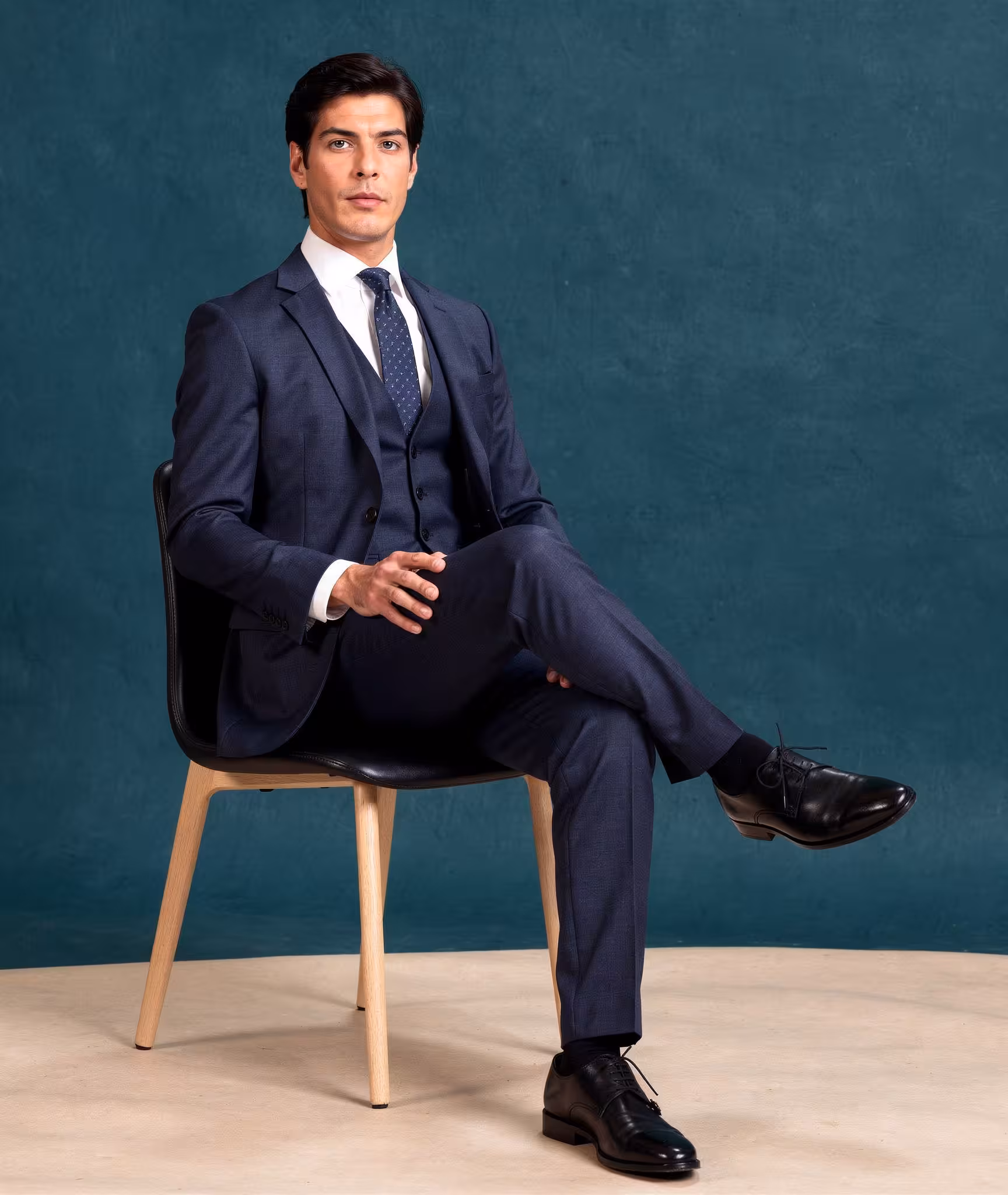 New England Jet Mid Blue Lounge Suit_Sitting_01