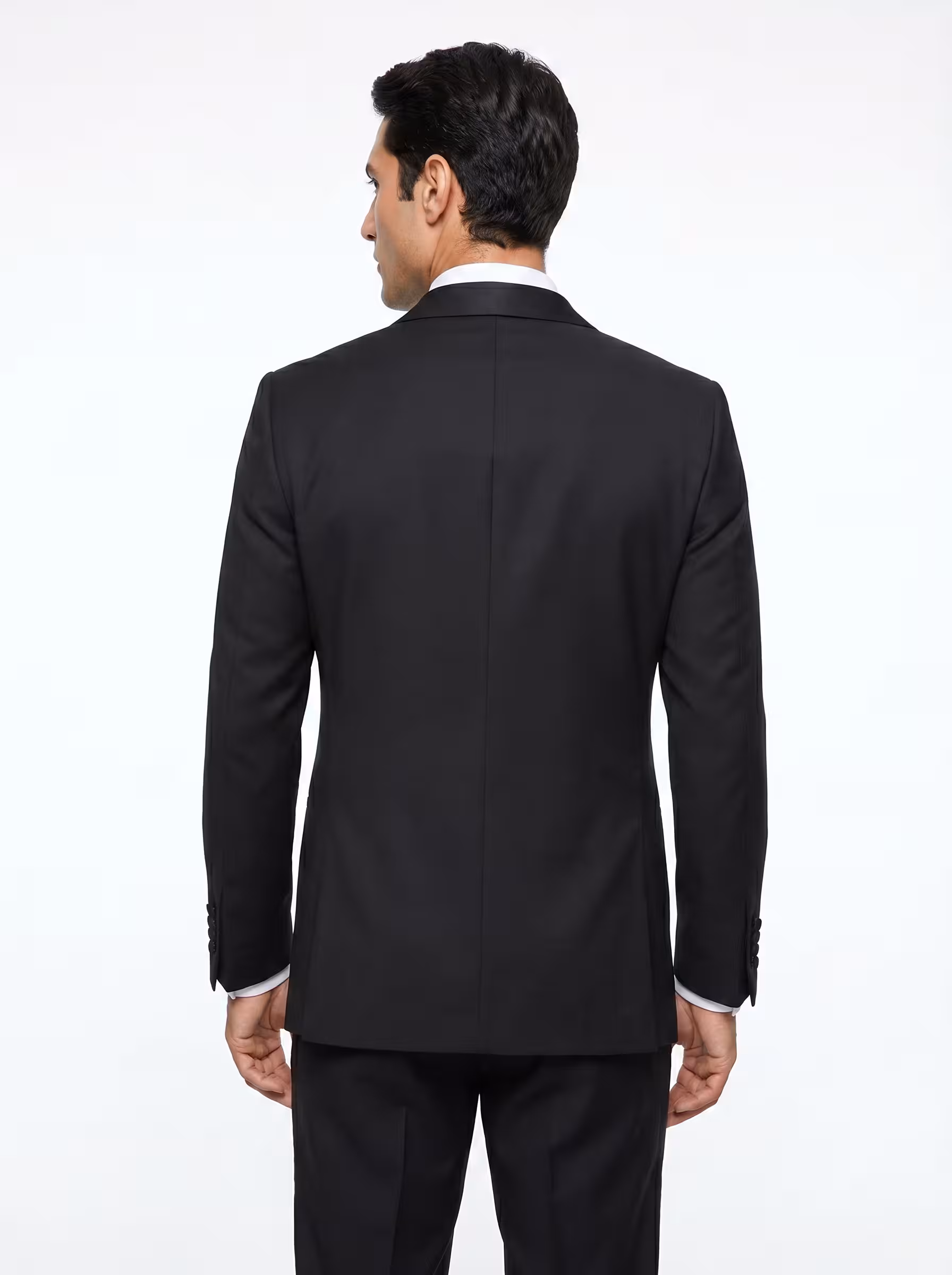 Rembrandt Trace Black Peak Lapel Tuxedo-BackView