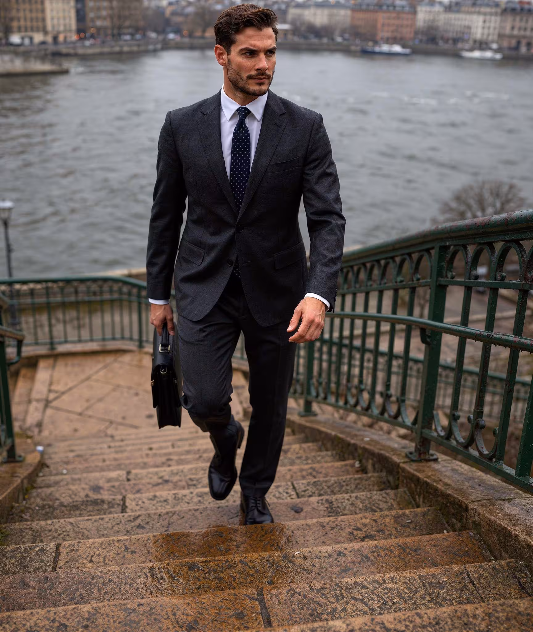 SR C2 Navy Lounge Suit_Walk