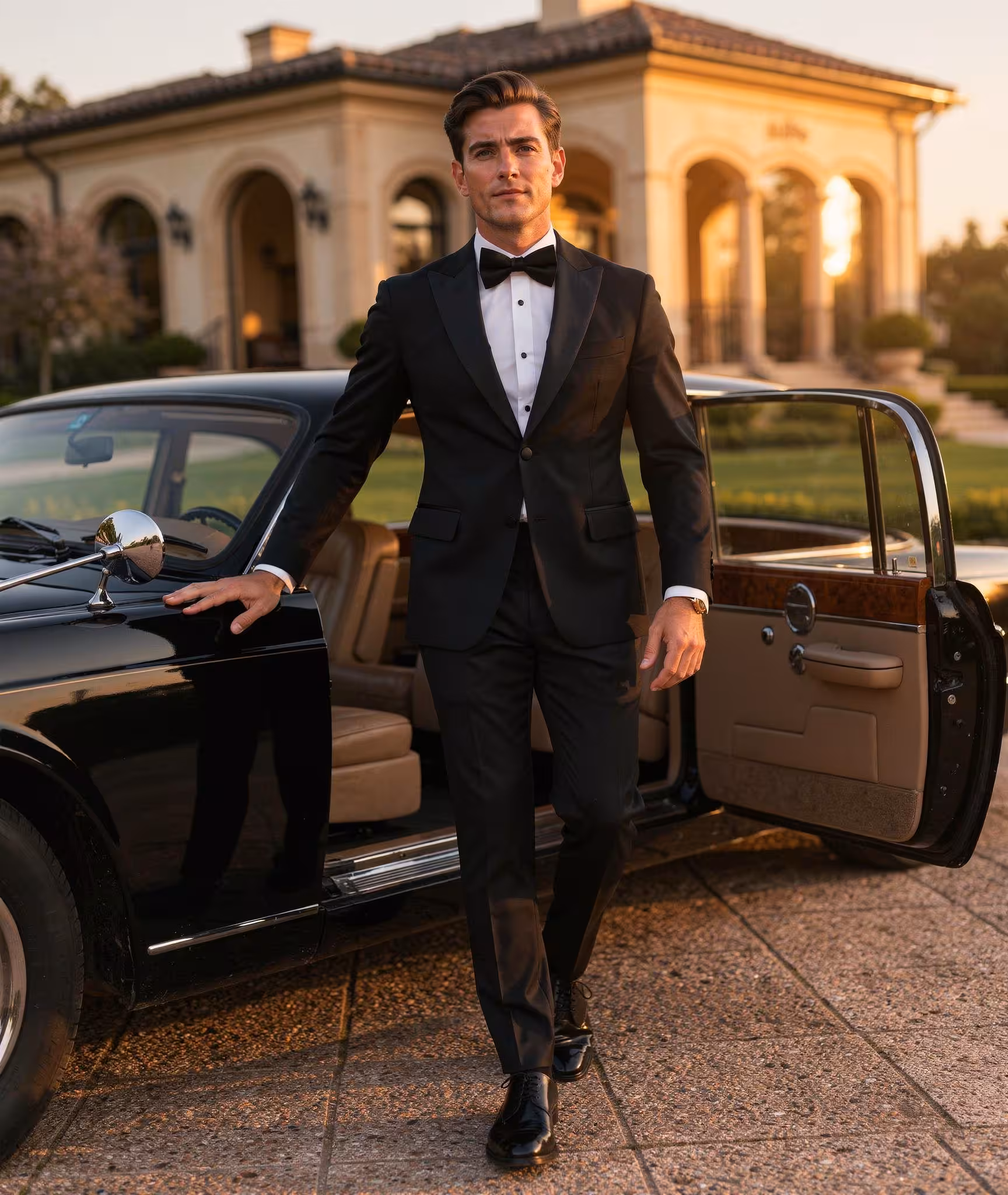 SR D9 Black Peak Lapel Tuxedo_Wedding_03