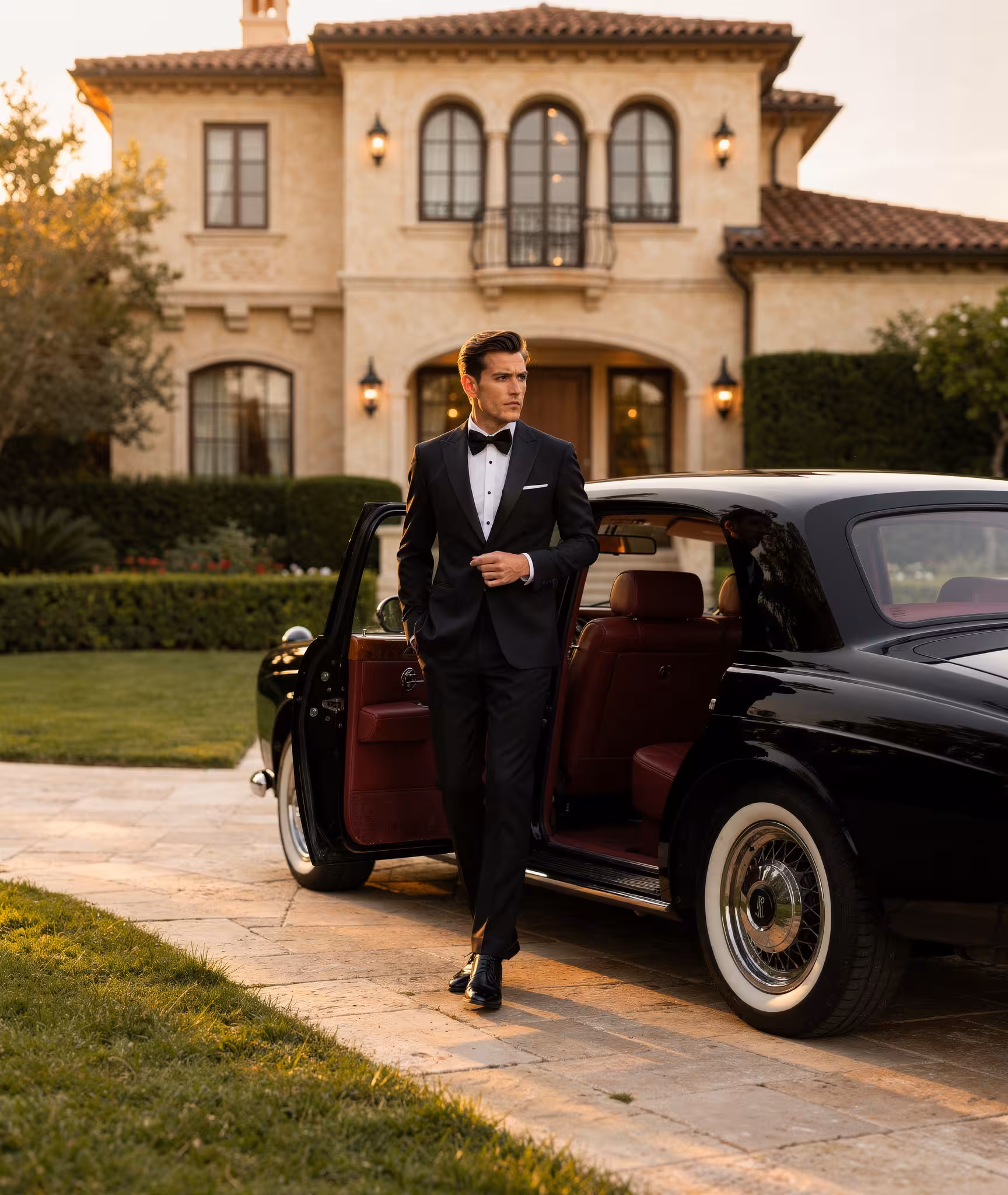 SR D9 Black Peak Lapel Tuxedo_Wedding_06
