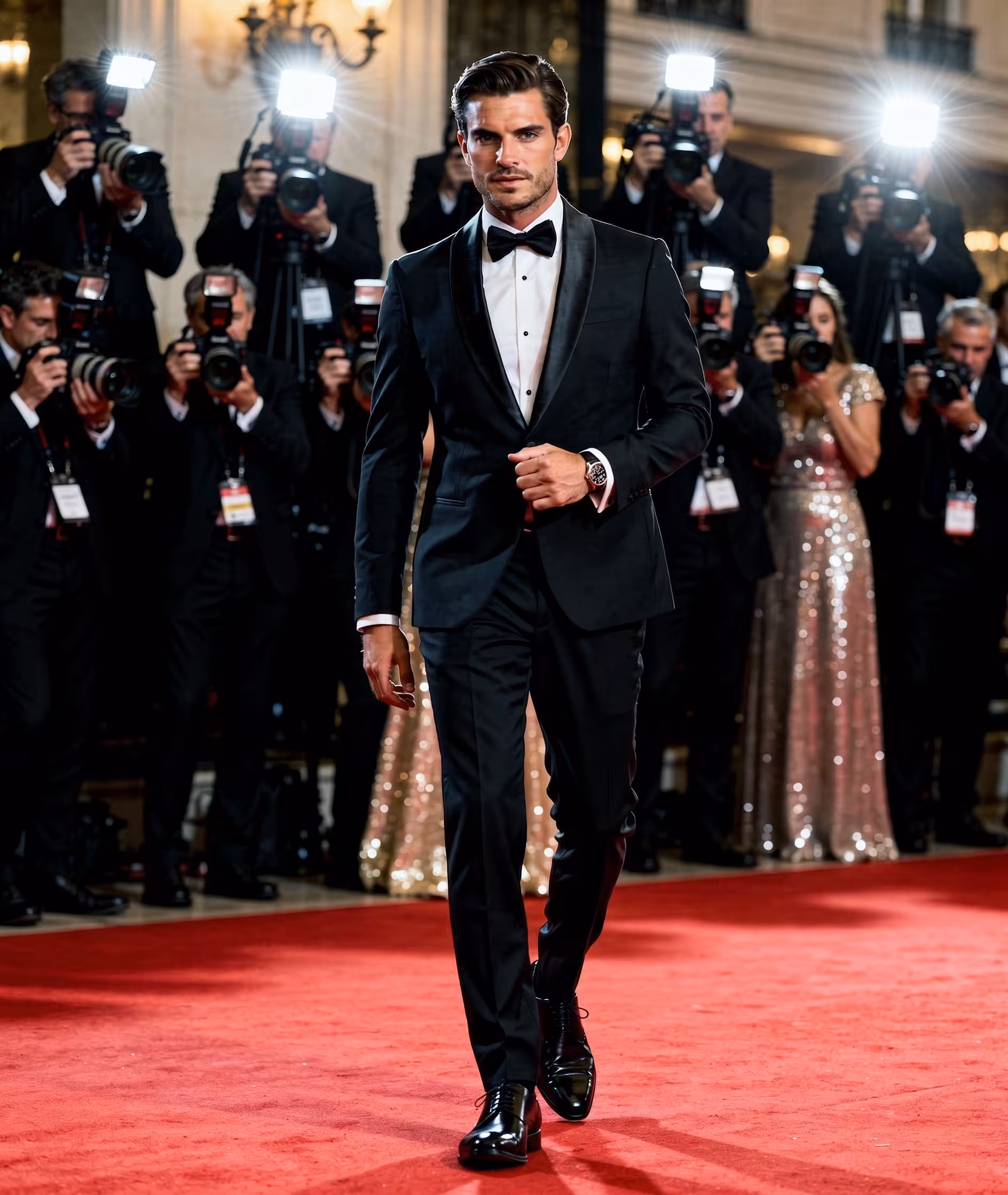 SR D9 Black Shawl Lapel Tuxedo_RampWalk