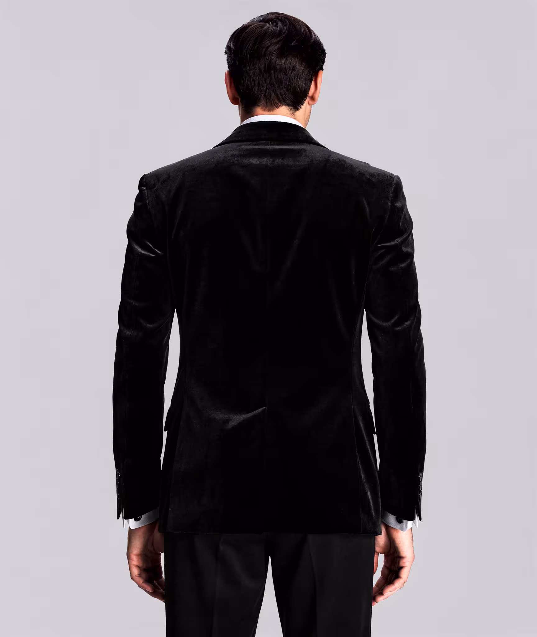 SR JV1 Black Velvet Jacket_BackView