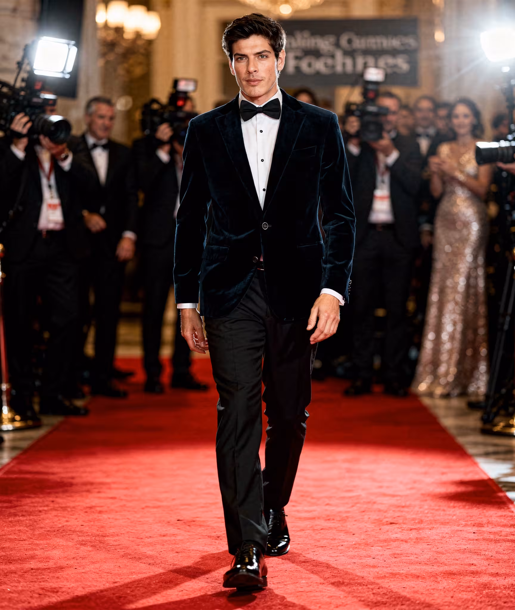 SR JV2 Navy Velvet Jacket_RampWalk